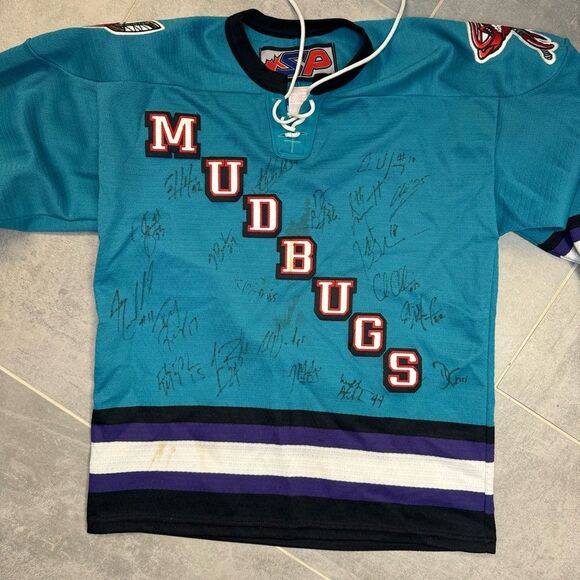 Vintage Bossier Shreveport Mudbugs CHL Team-Signed Jersey - Youth L/XL, SP Brand - Picture 16 of 16